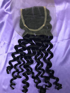 4 x 4 Natural Curl Closure